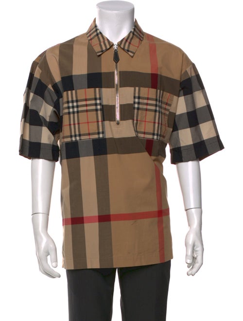 Burberry Exploded Check Pattern Short Sleeve Shirt