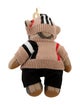 Burberry neutral pattern teddy bear keychain