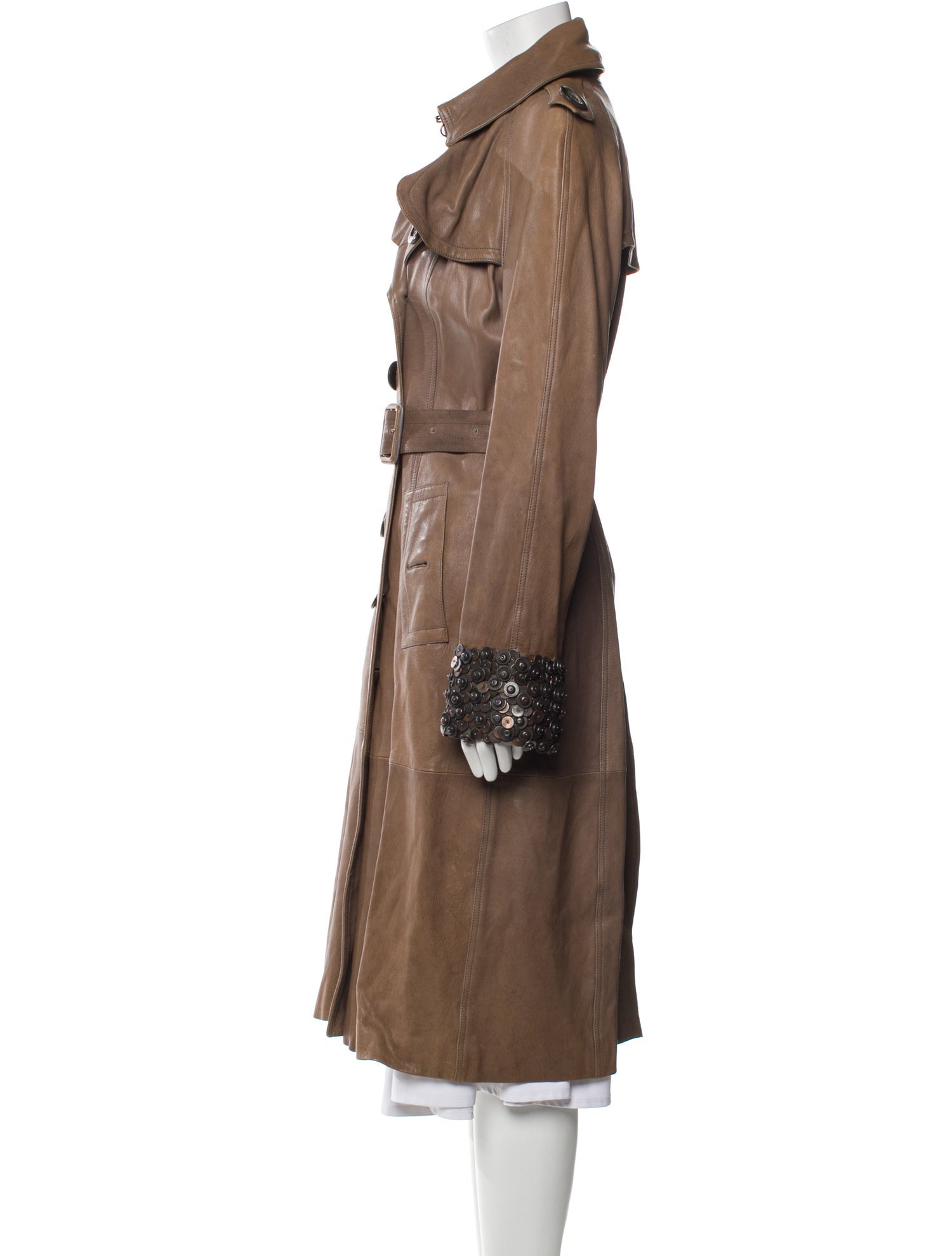 Burberry Vintage Leather Peacoat