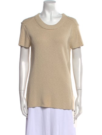 Burberry Scoop Neck Short Sleeve T-Shirt