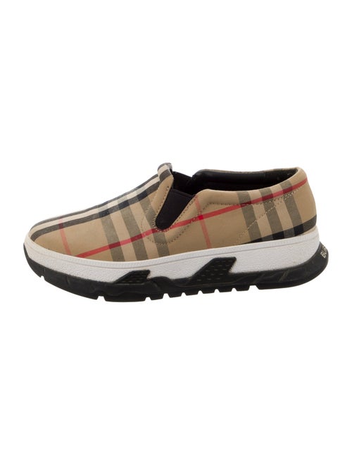 Burberry Check Print Slip On Shoes