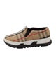 Burberry Check Print Slip On Shoes