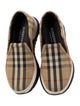 Burberry Check Print Slip On Shoes