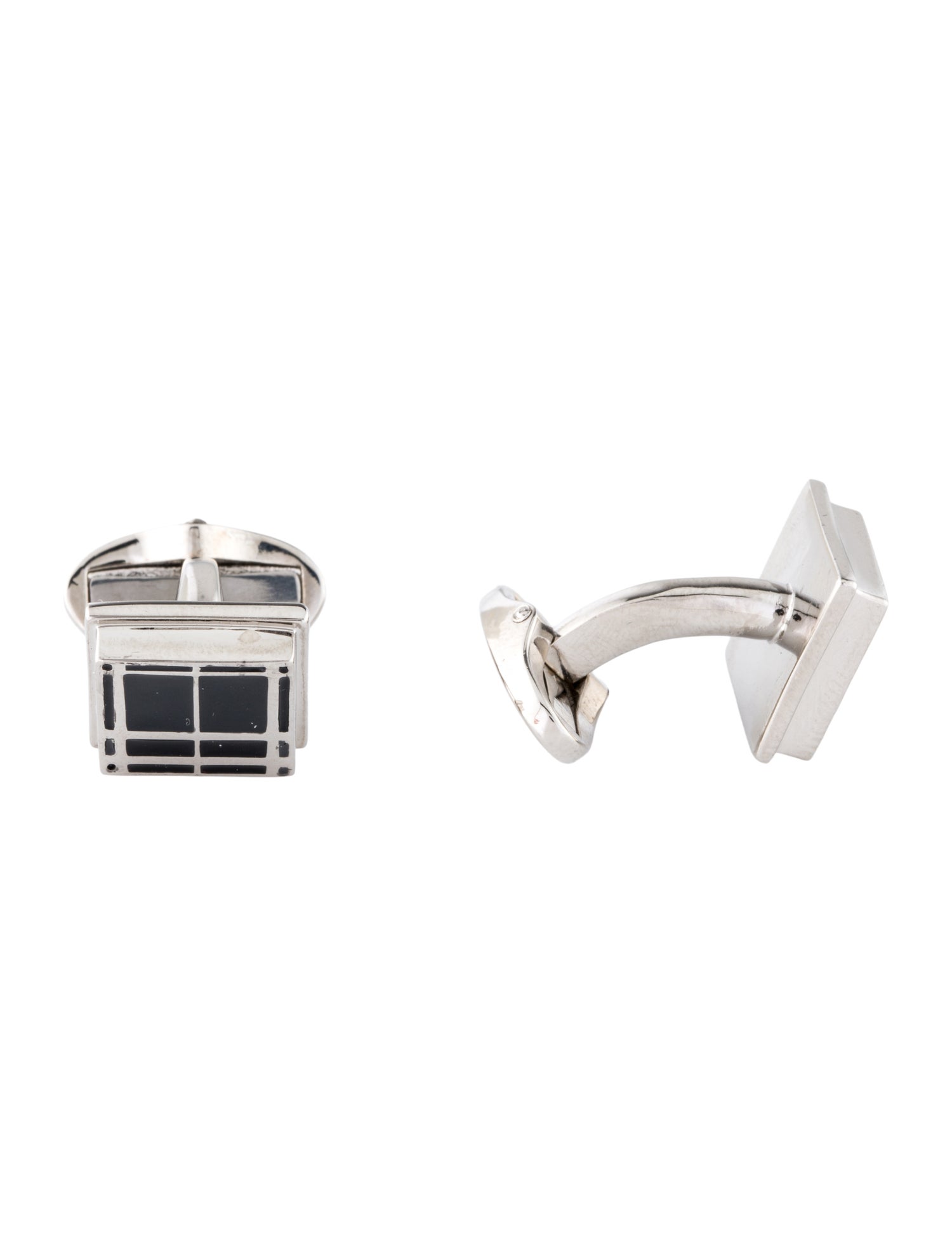 Burberry Enamel Check Squared Cufflinks