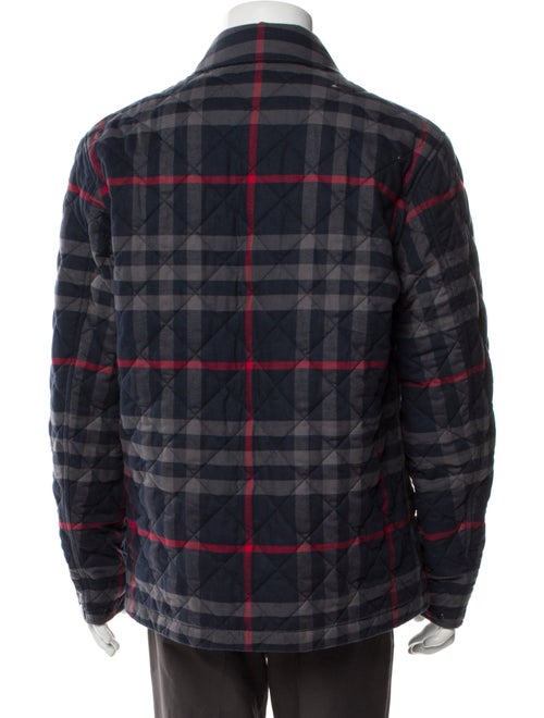 Burberry Plaid Print Utility Jacket