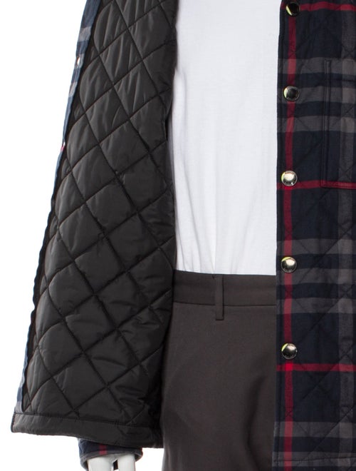 Burberry Plaid Print Utility Jacket
