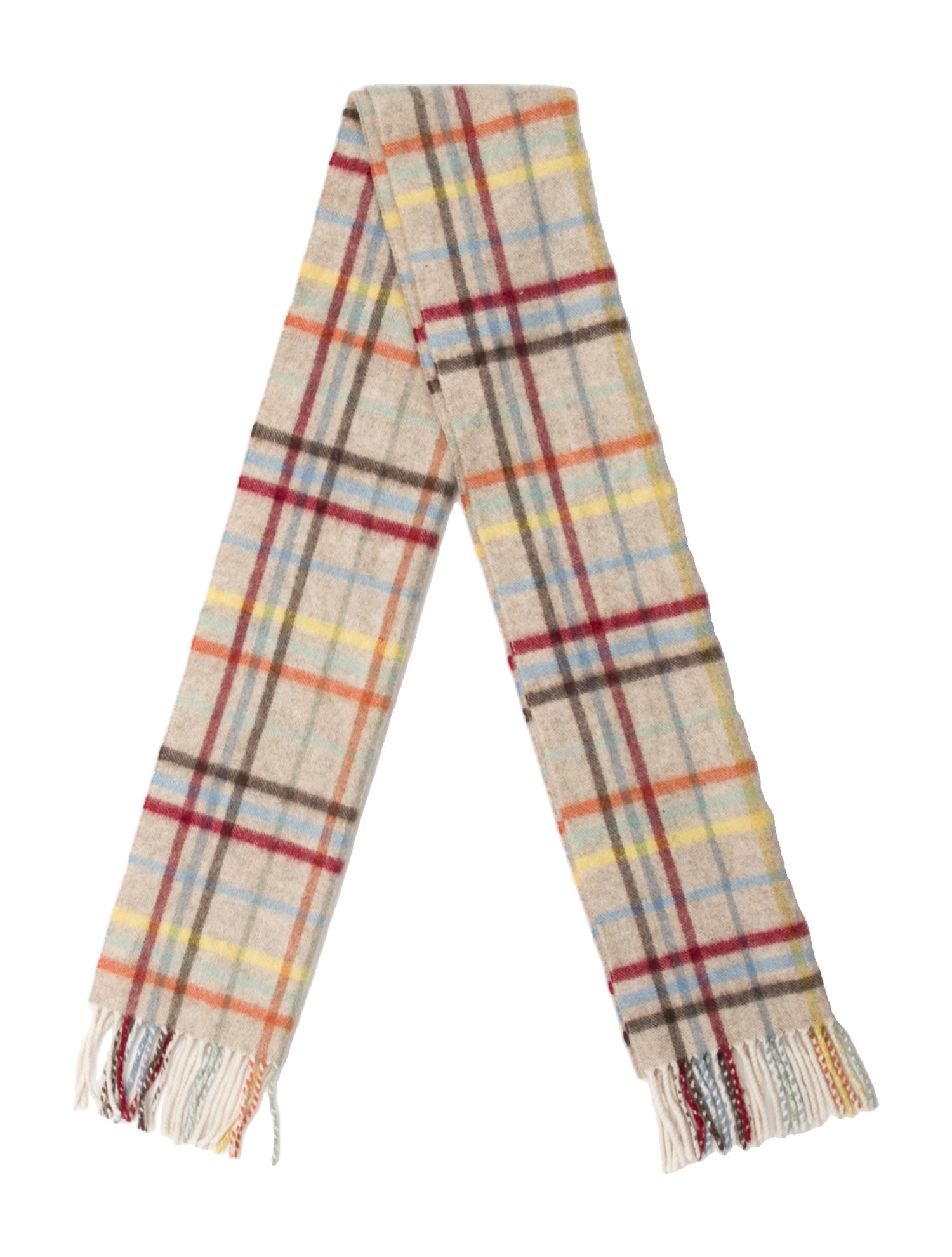 Burberry Cashmere House Check Pattern Scarf