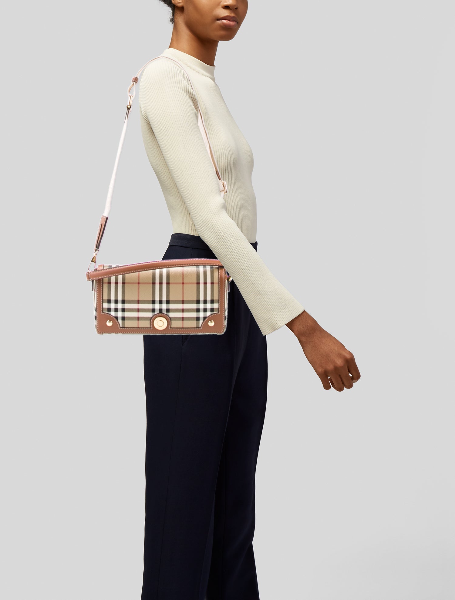 Burberry Haymarket Check Top Handle Bag