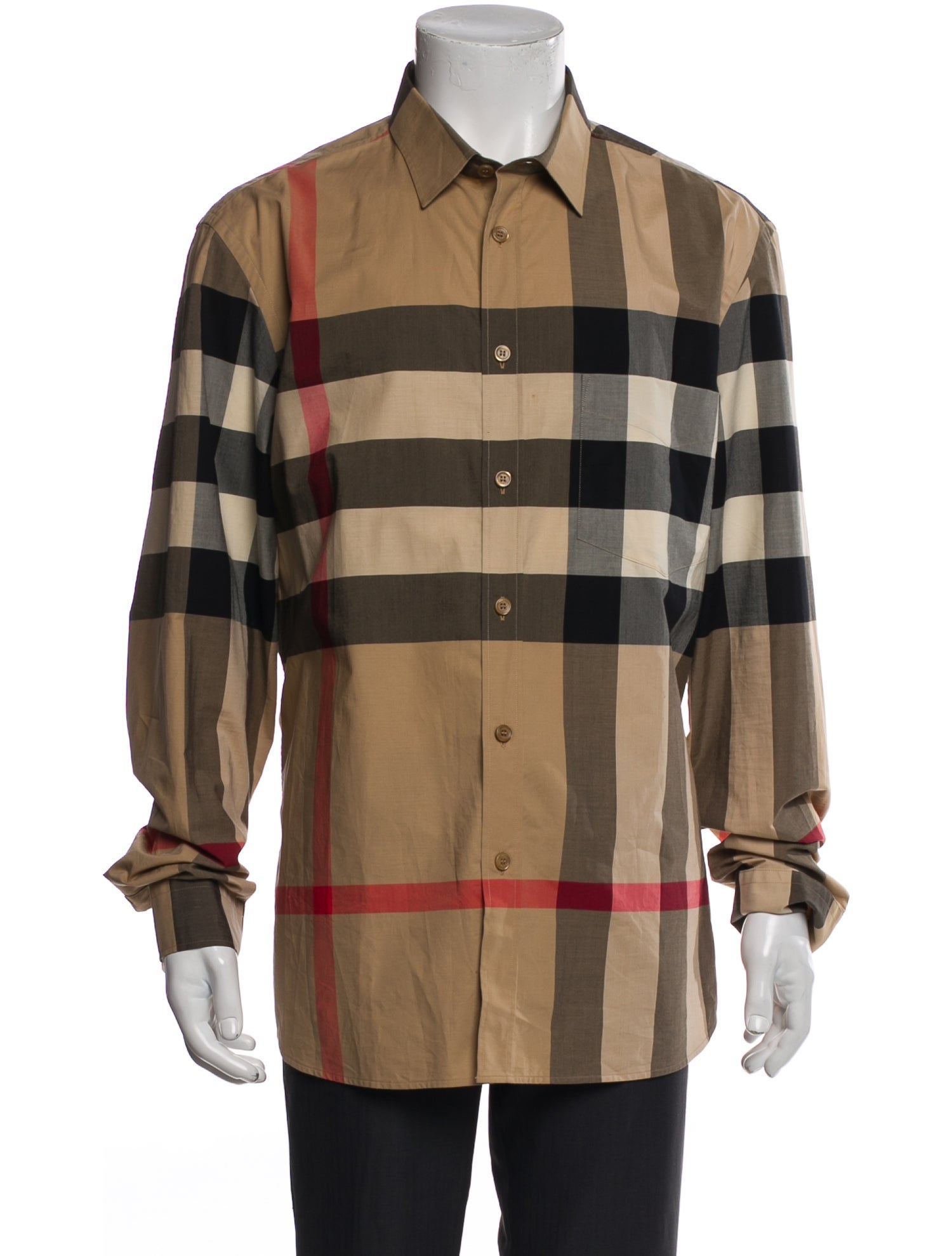 Burberry Exploded Check Pattern Long Sleeve Shirt