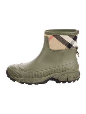Burberry Nova Check Pattern Rubber Rain Boots