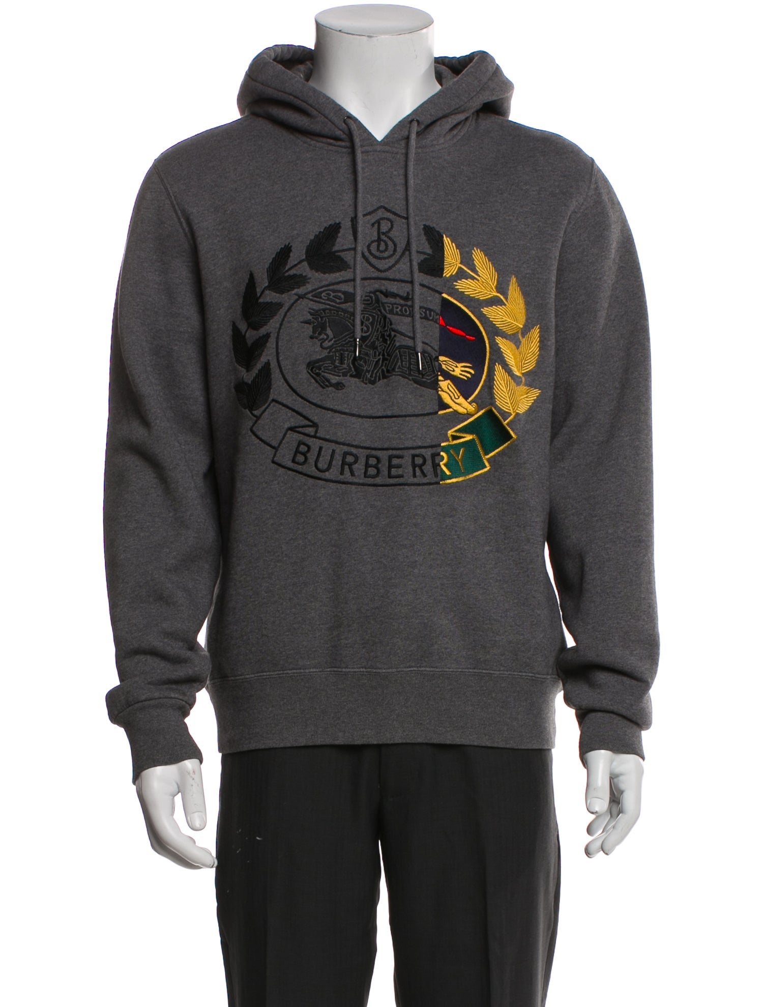 Burberry Nova Check Pattern Crew Neck Hoodie