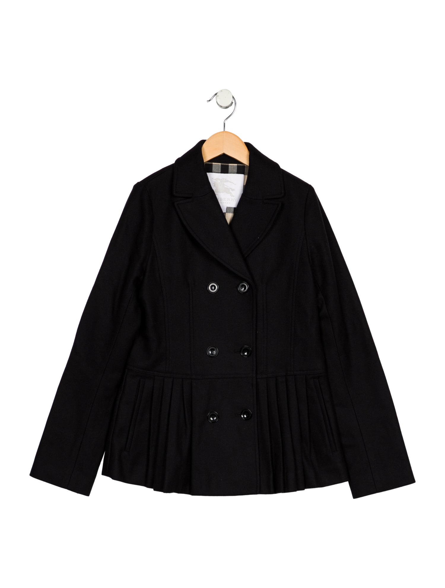 Burberry Kids girls peacoat