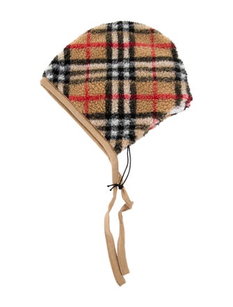 Burberry Brown Pattern Printed Chek Signature Bonnet
