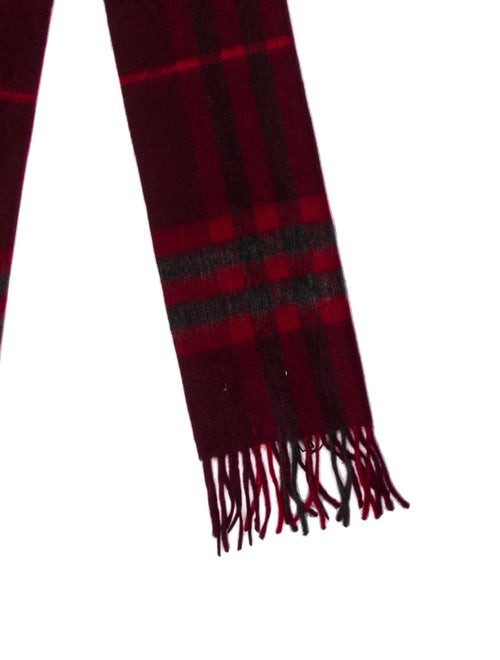 Burberry Cashmere Plaid Print Scarf