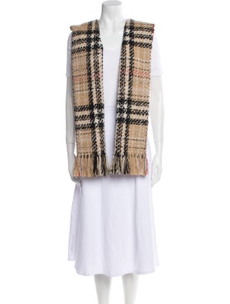 Burberry Cashmere Plaid Print Scarf
