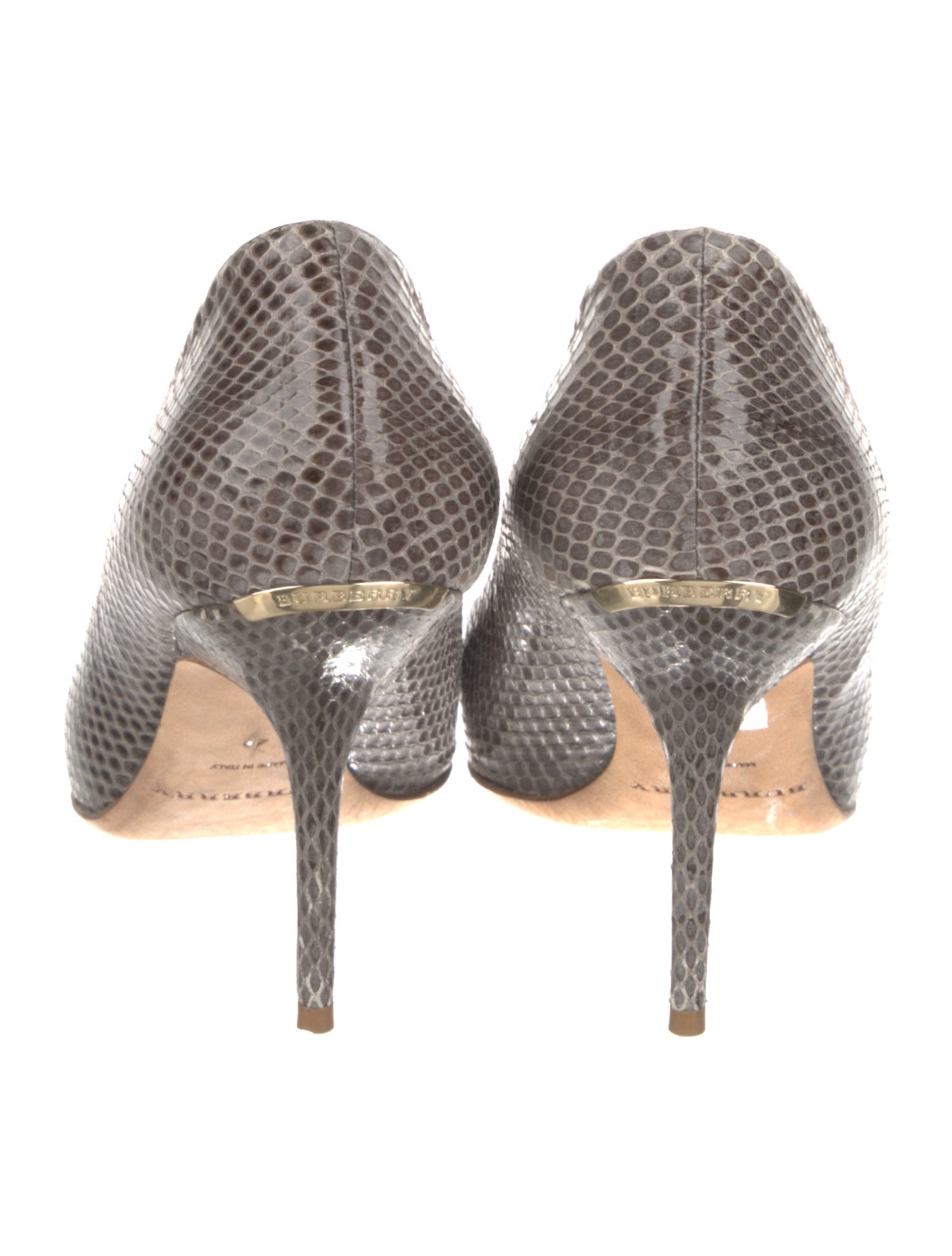 Burberry Snakeskin Animal Print Pumps