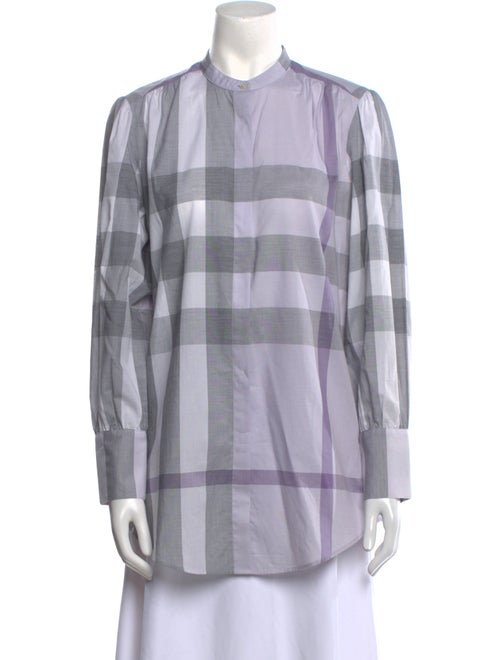 Burberry Plaid Print Long Sleeve Tunic