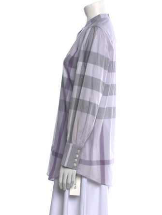 Burberry Plaid Print Long Sleeve Tunic