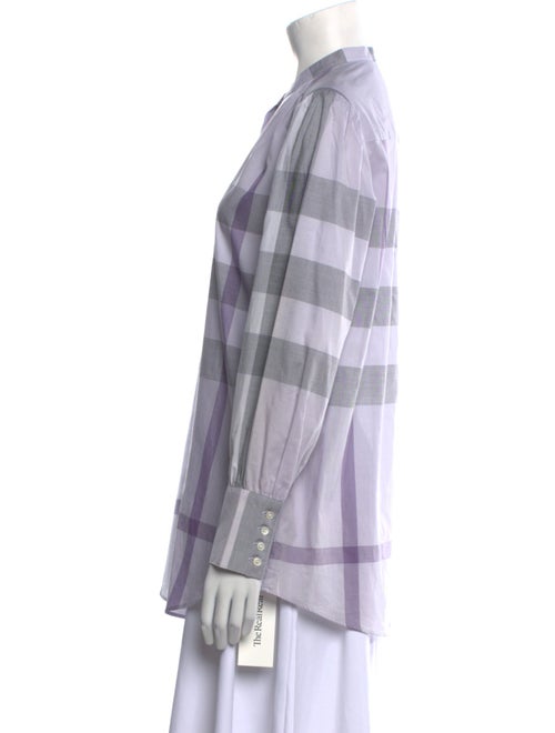 Burberry Plaid Print Long Sleeve Tunic