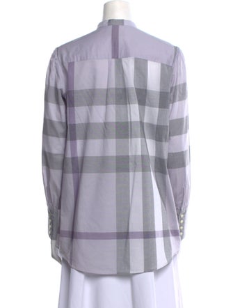 Burberry Plaid Print Long Sleeve Tunic