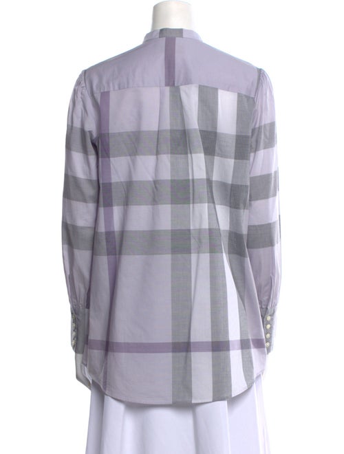 Burberry Plaid Print Long Sleeve Tunic