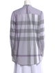 Burberry Plaid Print Long Sleeve Tunic