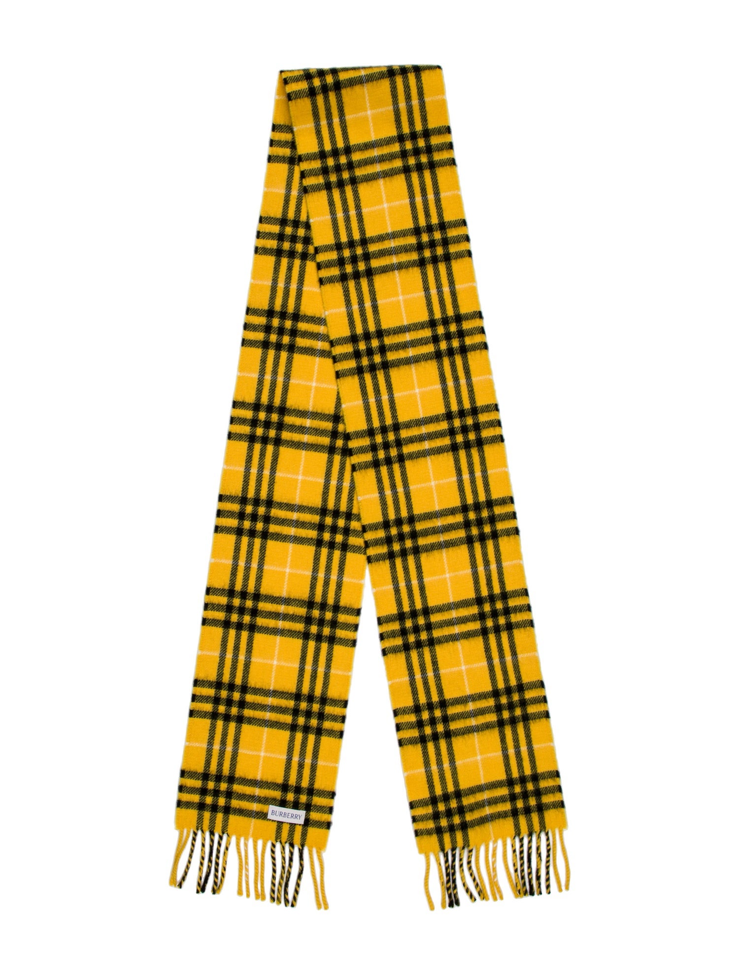 Burberry Cashmere Plaid Print Scarf