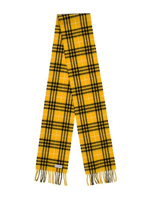 Burberry Cashmere Plaid Print Scarf