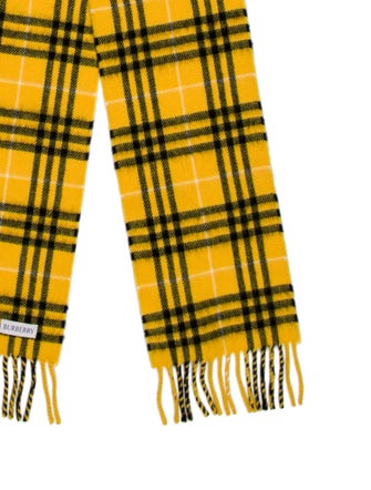 Burberry Cashmere Plaid Print Scarf