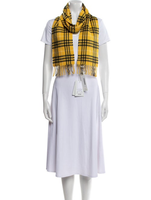 Burberry Cashmere Plaid Print Scarf