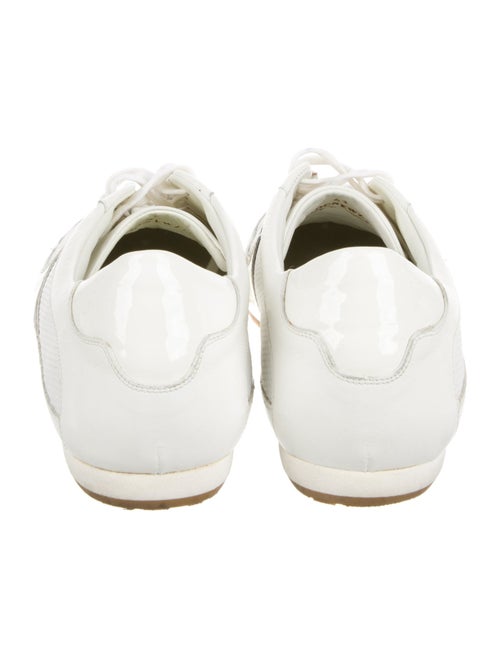 Burberry Nova Check Pattern Leather Trim Embellishment Sneakers