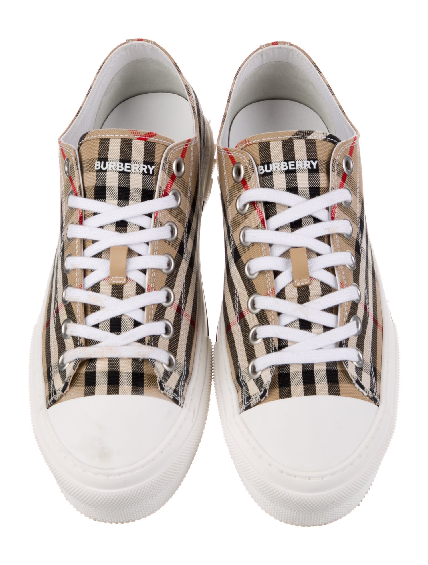 Burberry House Check Pattern Canvas Sneakers