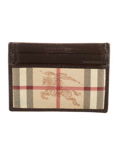 Burberry Haymarket Check Pattern Plaid Print Card Holder