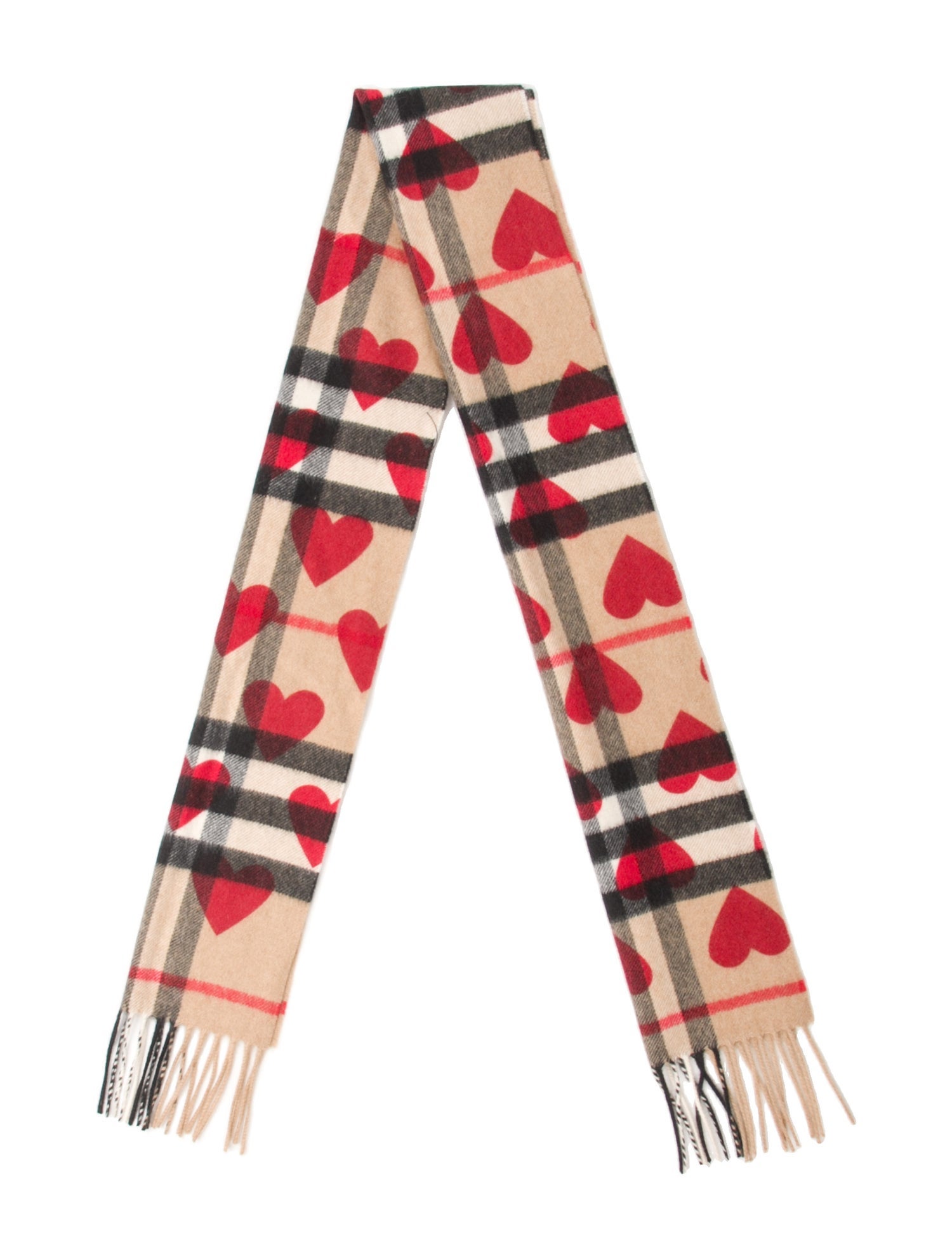 Burberry Cashmere House Check Pattern Scarf