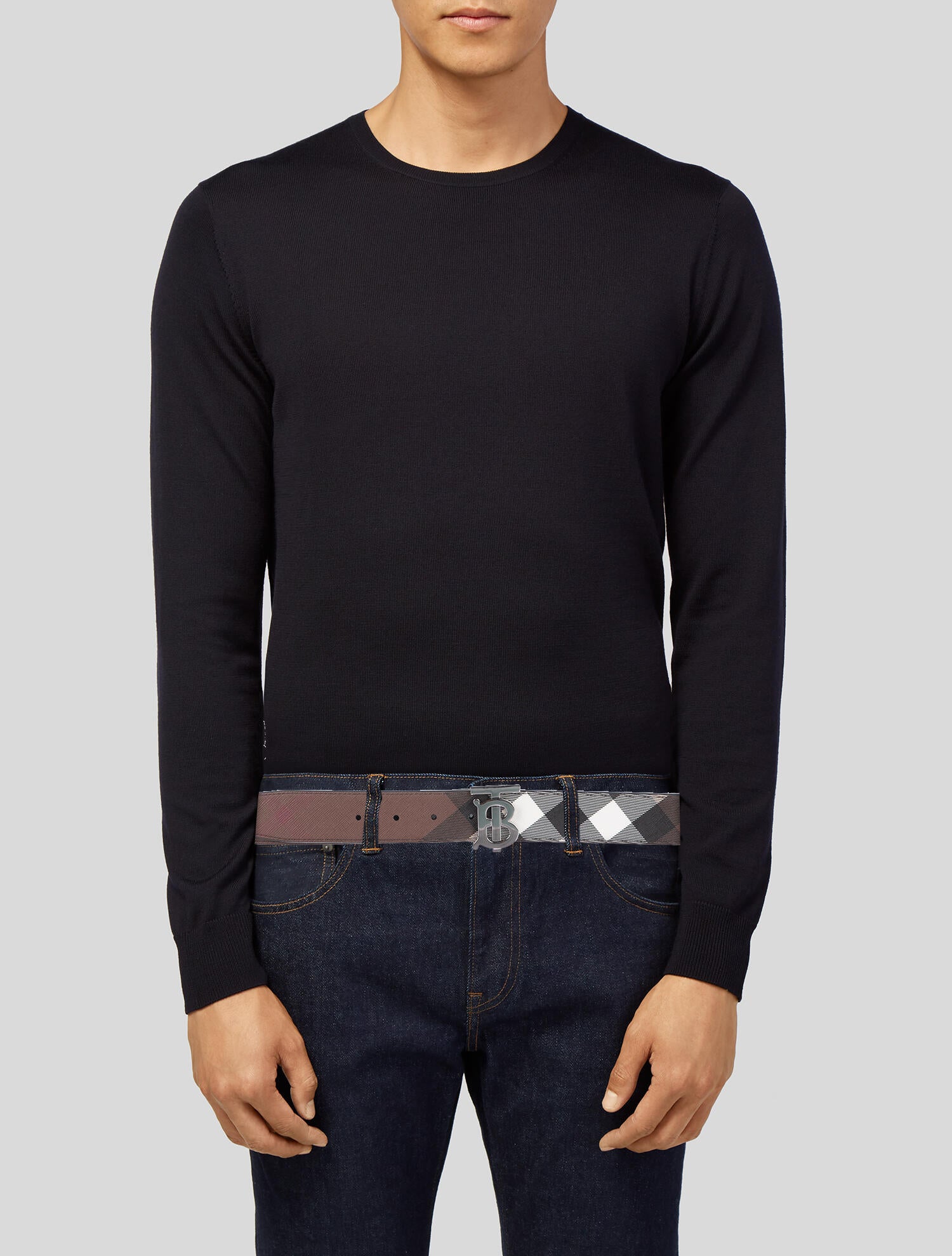 Burberry Saffiano Leather Waist Belt