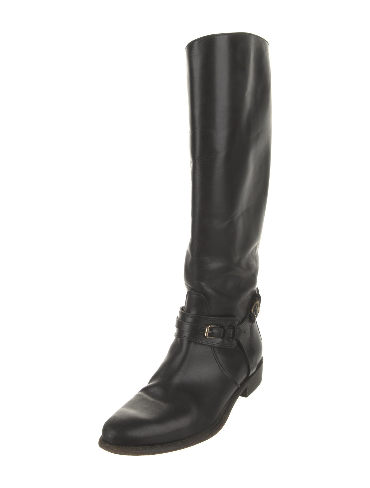 Burberry Leather Riding Boots