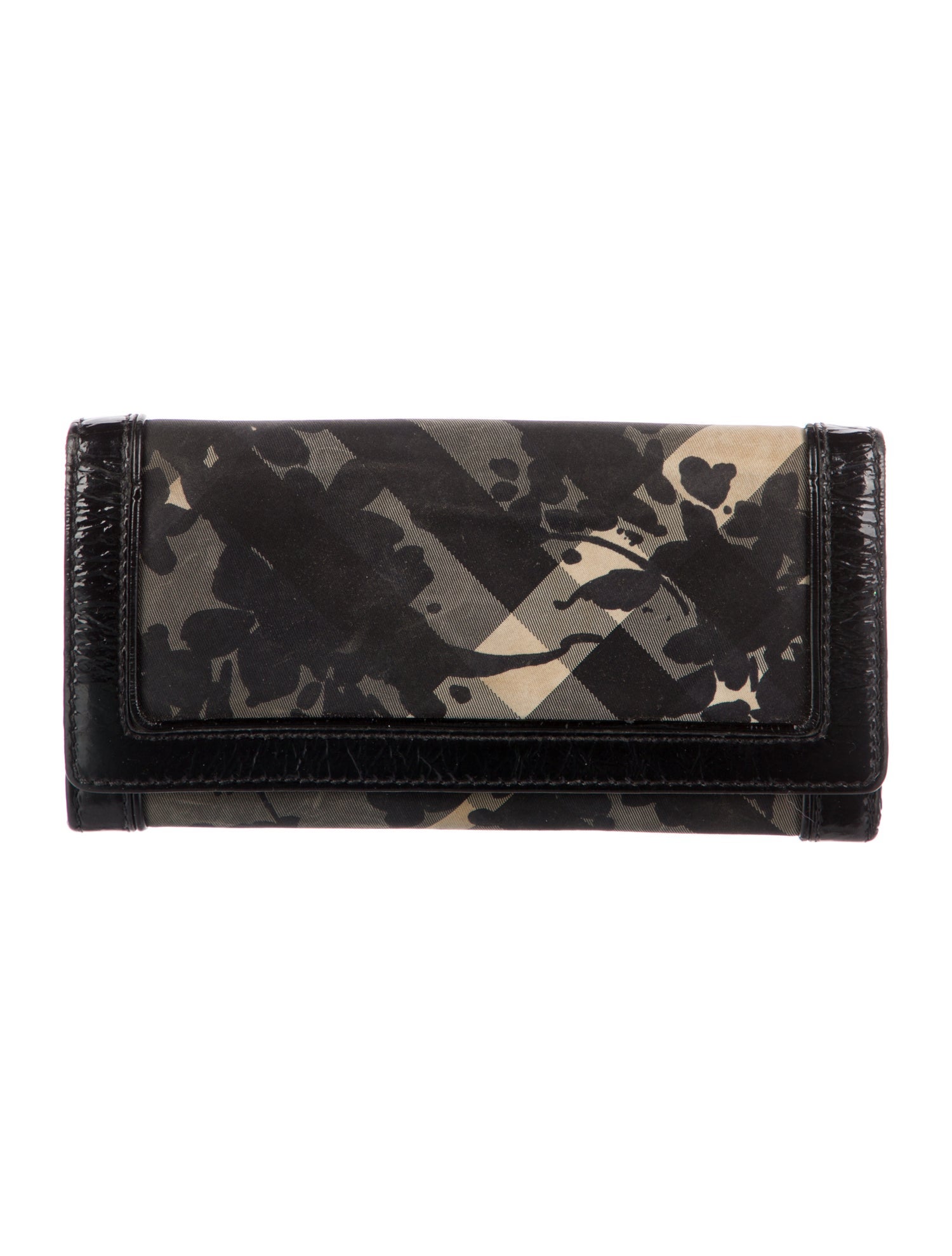 Burberry Beat Check Pattern Canvas Wallet