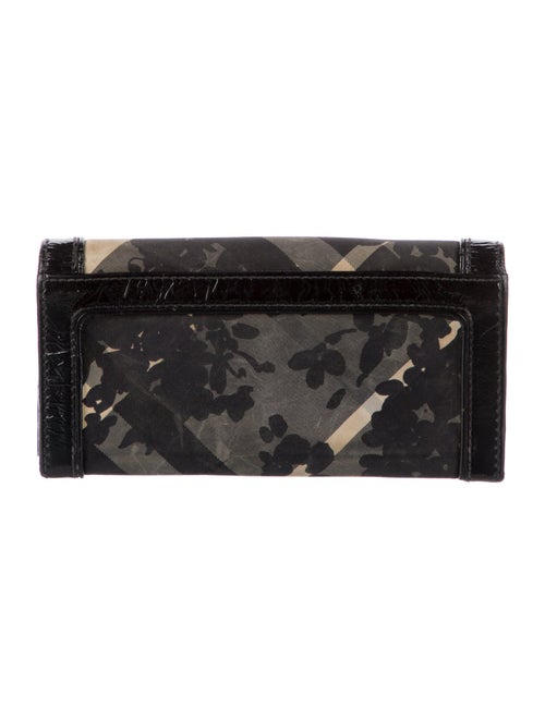 Burberry Beat Check Pattern Canvas Wallet