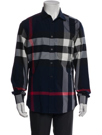 Burberry Exploded Check Pattern Long Sleeve Shirt