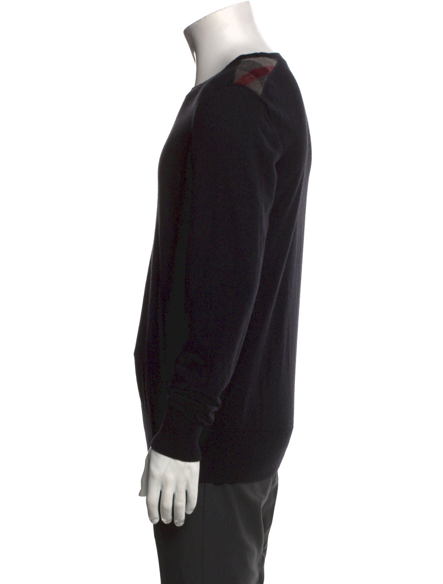 Burberry Smoked Check Pattern Crew Neck Pullover