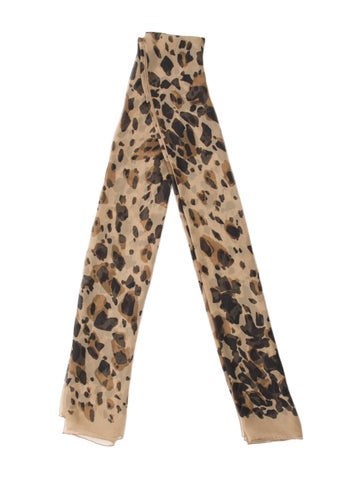Burberry Scarves and Shawls Silk Animal Print Scarf