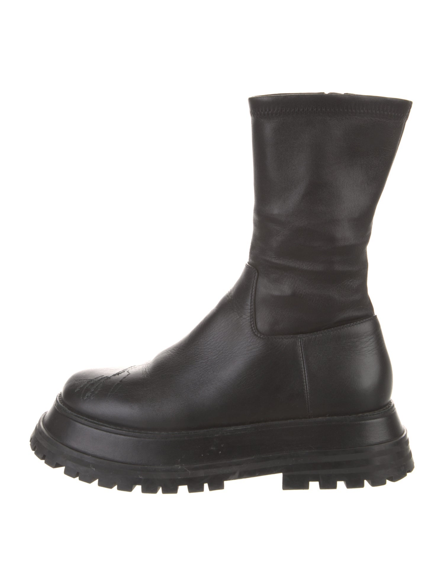 Burberry Leather Moto Boots