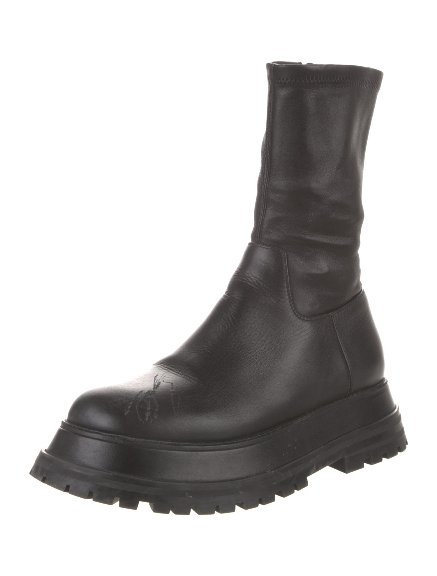 Burberry Leather Moto Boots