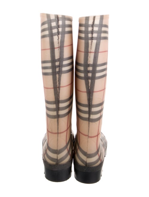 Burberry Nova Check Pattern Rubber Rain Boots