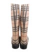 Burberry Nova Check Pattern Rubber Rain Boots