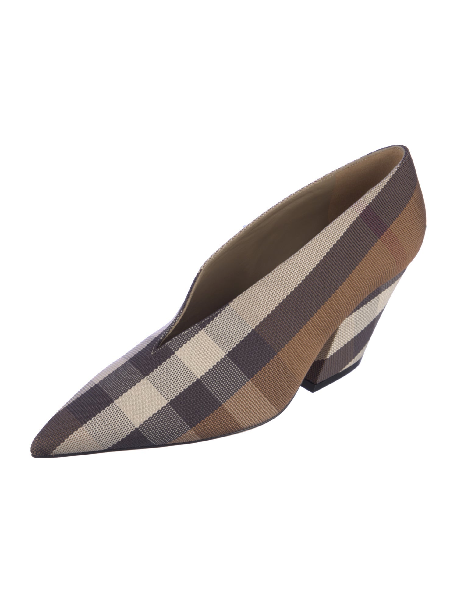 Burberry House Check Pattern Canvas Pumps