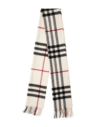 Burberry Cashmere House Check Pattern Scarf