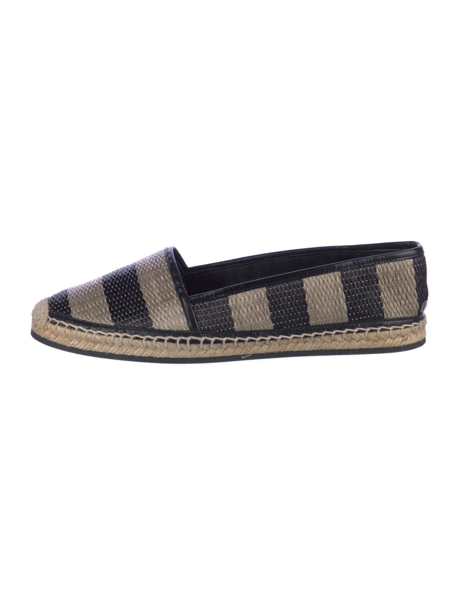 Burberry Raffia Printed Espadrilles