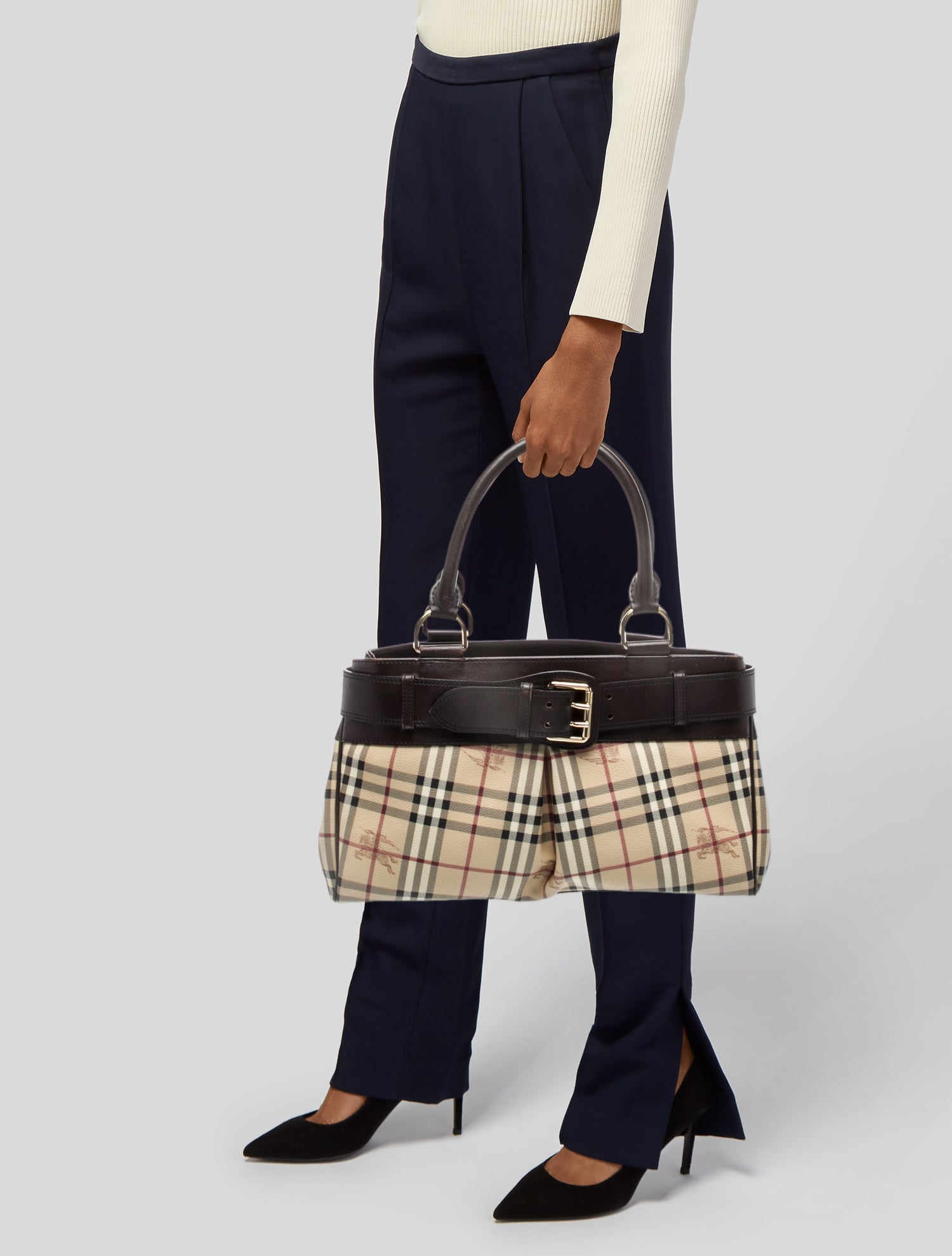 Burberry Haymarket Check Shoulder Bag