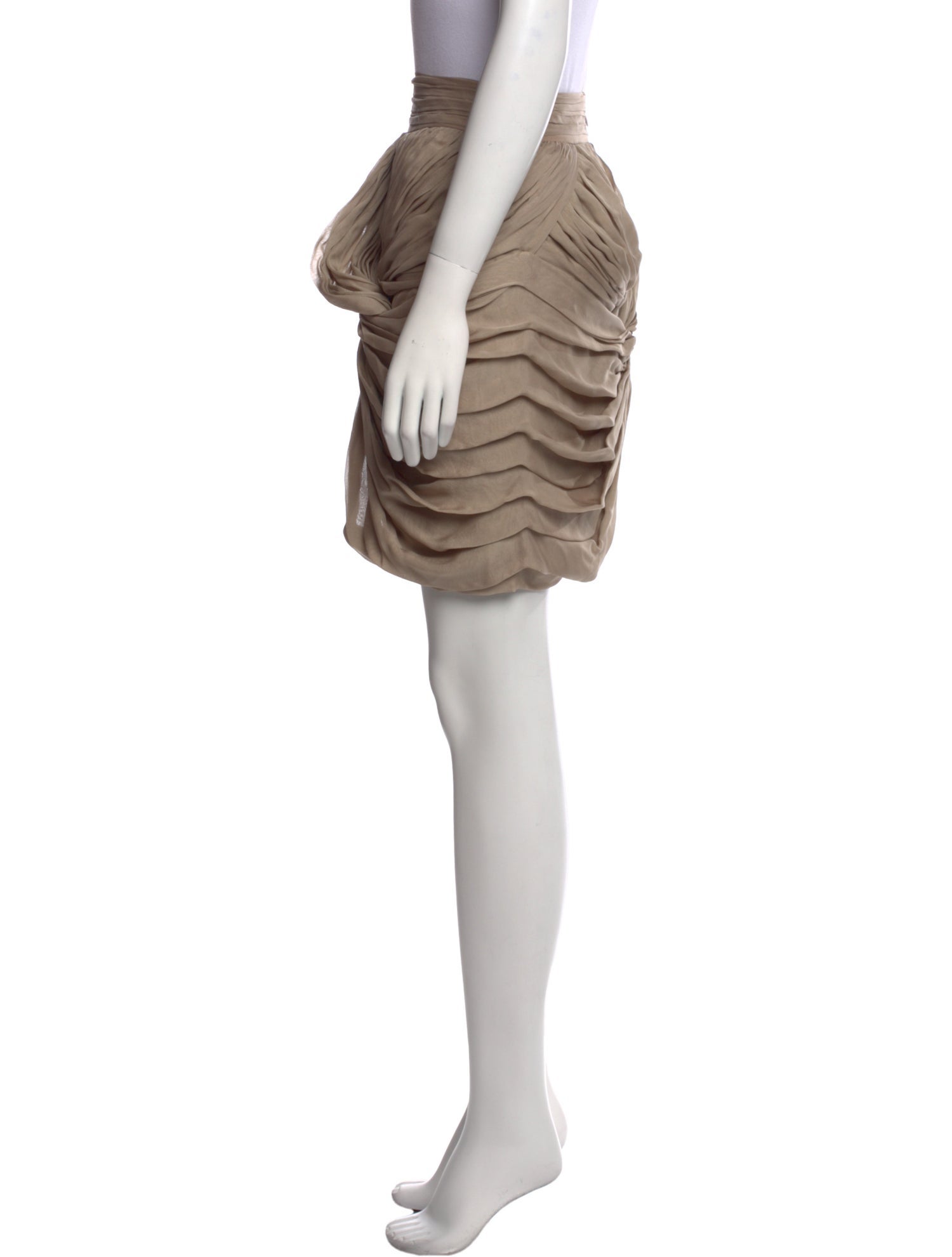 Burberry Prorsum Silk Knee-Length Skirt